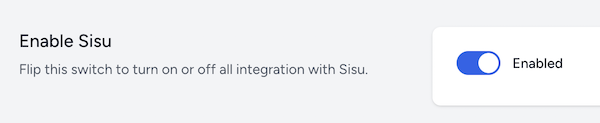 Enable switch for Sisu